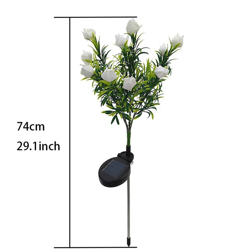 1 kom solarne vrtne svjetiljke 42 LED umjetna stabla cvijet gardenija vanjska vodootporna pejzažna staza dvorišni travnjak solarna svjetiljka