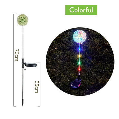 Solar Dandelion Flower Light kültéri, vízálló LED-es dekoratív lámpa kerti és külső kerti utcai terasz dekorációhoz