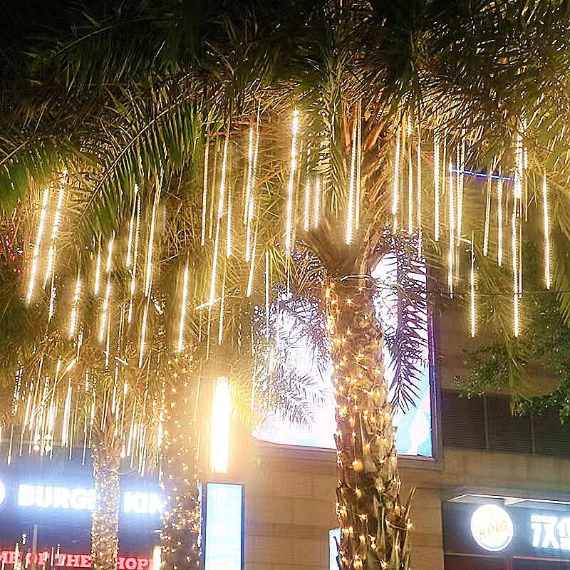 30/50cm LED meteorski vijenac Blagdanska svjetiljka Vanjska vodootporna vilinska rasvjetna svjetla Vrtna ulična božićna novogodišnja dekoracija