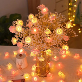 Baterija/USB Powered Fairy LED Flower Flower Light String Blagdanska vanjska svjetiljka za božićno vjenčanje Valentinovo Dekoracija