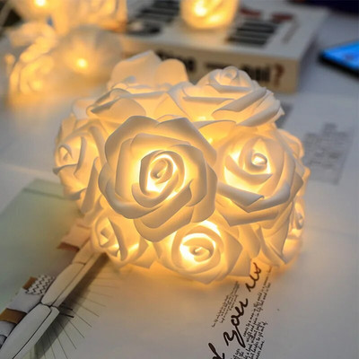 Baterija/USB Powered Fairy LED Flower Flower Light String Blagdanska vanjska svjetiljka za božićno vjenčanje Valentinovo Dekoracija