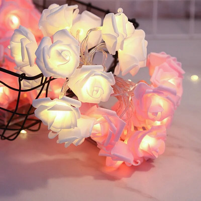 Baterija/USB Powered Fairy LED Flower Flower Light String Blagdanska vanjska svjetiljka za božićno vjenčanje Valentinovo Dekoracija