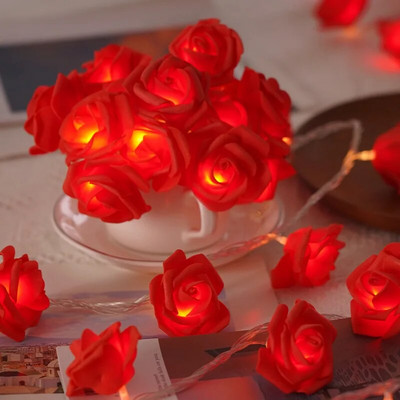 Baterija/USB Powered Fairy LED Flower Flower Light String Blagdanska vanjska svjetiljka za božićno vjenčanje Valentinovo Dekoracija