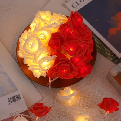 Baterija/USB Powered Fairy LED Flower Flower Light String Blagdanska vanjska svjetiljka za božićno vjenčanje Valentinovo Dekoracija