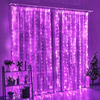 6X3M LED zavjesa Girlland Fairy Lights Festoon s daljinskim USB Novogodišnji vijenac Božićni ukras Party Wedding Decoration
