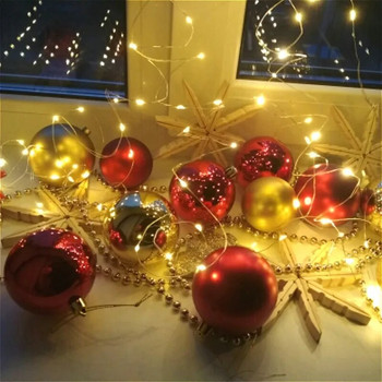 Стрингова светлина Led гирлянди Фея Светлини Коледни празници Сватбен декор Гирлянди, захранвани с батерии, Външни светлини за стая Декор