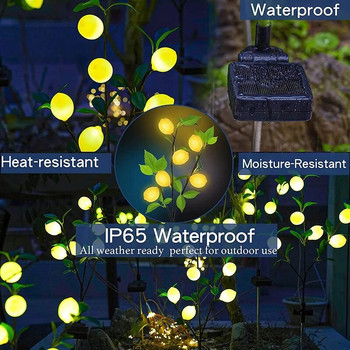 Υπαίθριος Ηλιακός Λεμόνι Φωτιστικό Χλοοτάπητα Αυλή Θέα στον Κήπο Πάρκο Θέα Ατμόσφαιρα Ατμόσφαιρα Φεστιβάλ LED Είσοδος Διακοσμητικό φωτιστικό φρούτων