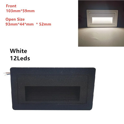 Zidna rasvjeta LED Deck Step 12Leds IP65 Podzemna svjetiljka Ugradbene stepenice Paitio tlo Spot Light Podno vrtno krajolik Vanjski