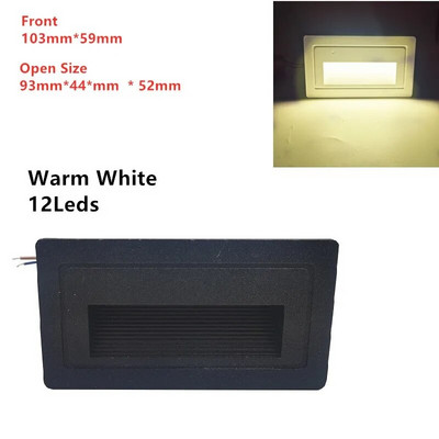 Zidna rasvjeta LED Deck Step 12Leds IP65 Podzemna svjetiljka Ugradbene stepenice Paitio tlo Spot Light Podno vrtno krajolik Vanjski