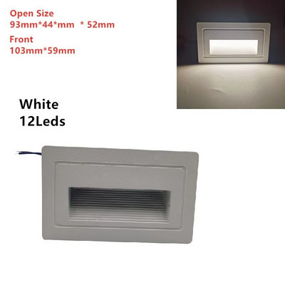 Zidna rasvjeta LED Deck Step 12Leds IP65 Podzemna svjetiljka Ugradbene stepenice Paitio tlo Spot Light Podno vrtno krajolik Vanjski
