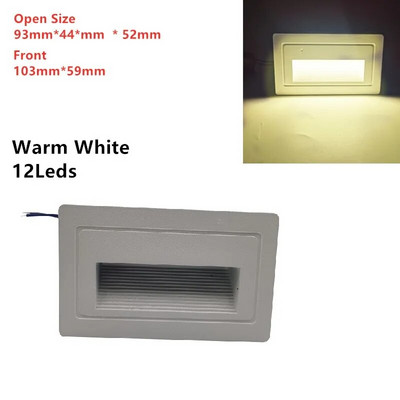 Zidna rasvjeta LED Deck Step 12Leds IP65 Podzemna svjetiljka Ugradbene stepenice Paitio tlo Spot Light Podno vrtno krajolik Vanjski