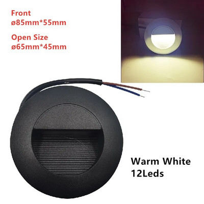Zidna rasvjeta LED Deck Step 12Leds IP65 Podzemna svjetiljka Ugradbene stepenice Paitio tlo Spot Light Podno vrtno krajolik Vanjski