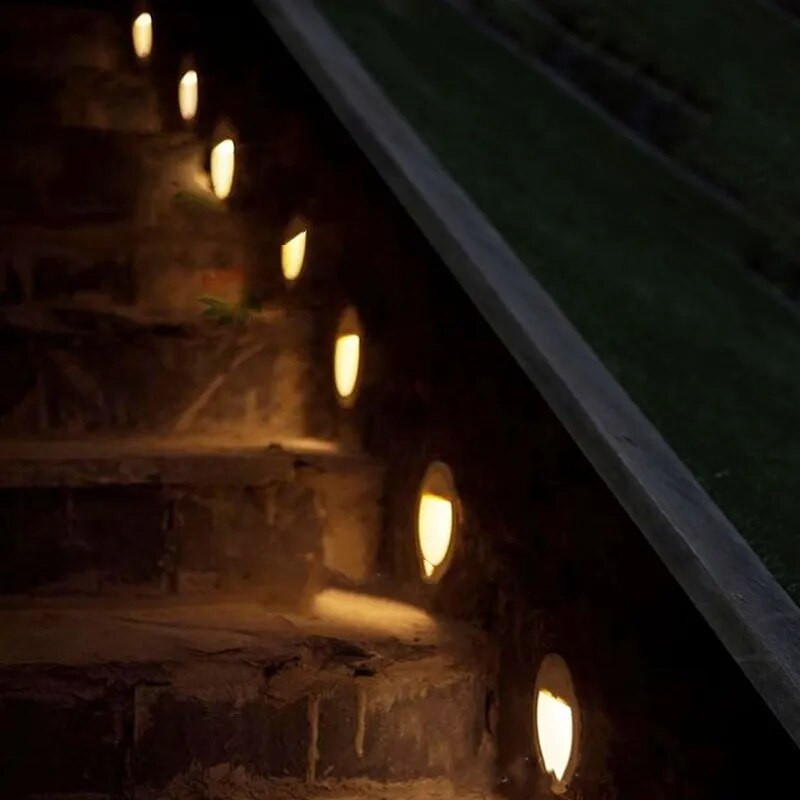 Zidna rasvjeta LED Deck Step 12Leds IP65 Podzemna svjetiljka Ugradbene stepenice Paitio tlo Spot Light Podno vrtno krajolik Vanjski