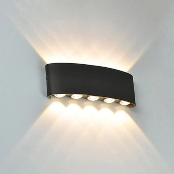 LED стенна лампа Водоустойчиво външно осветление 4W 6W 8W 10W AC85-265V нагоре и надолу към осветлението Вътрешно осветление Декор на нощна лампа