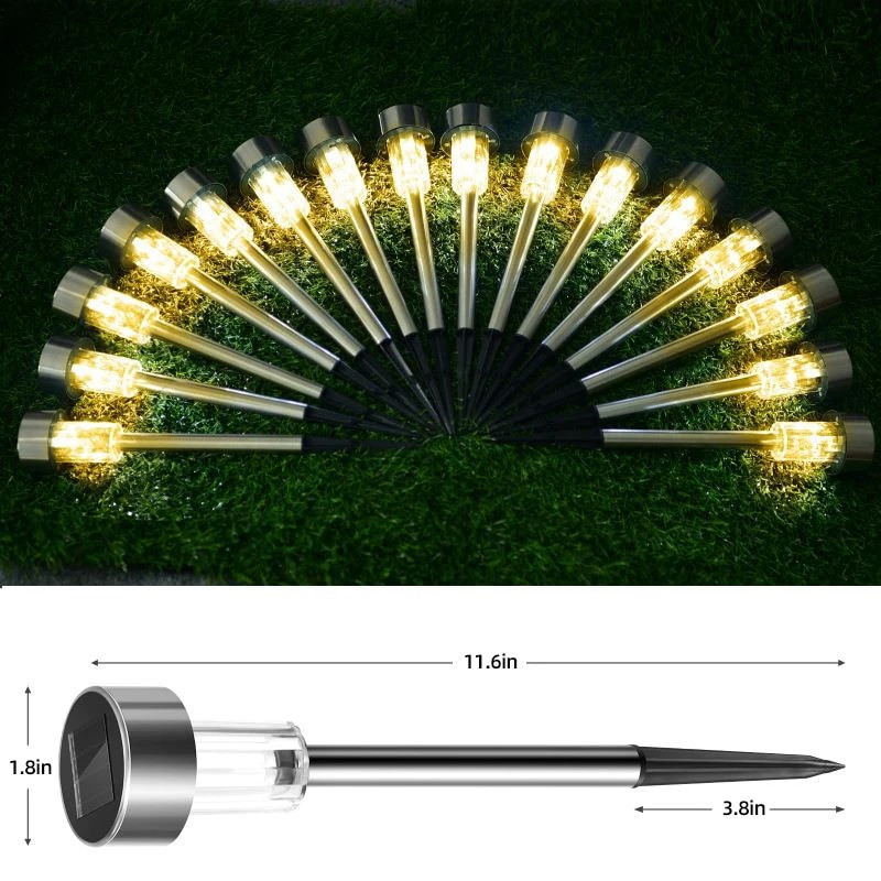 Päikeseenergia välisvalgustid aiavalgustid päikeseenergial töötav lambilatern Veekindel maastikuvalgustus tee õue muru aia kaunistamine