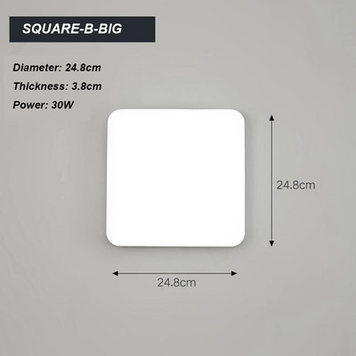 Nedvességálló LED-es fali lámpák elülső veranda mennyezeti lámpák, felületre szerelt ovális, kerek négyzetek kültéri kerti fürdőszoba világításhoz