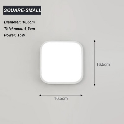 Nedvességálló LED-es fali lámpák elülső veranda mennyezeti lámpák, felületre szerelt ovális, kerek négyzetek kültéri kerti fürdőszoba világításhoz