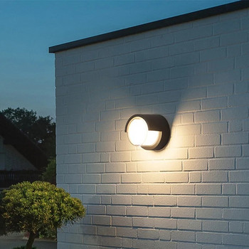 7w Външна водоустойчива стенна лампа за градинска веранда LED стенна лампа Алуминий AC86-265 Стенна лампа за вътрешна спалня, хол, стълби