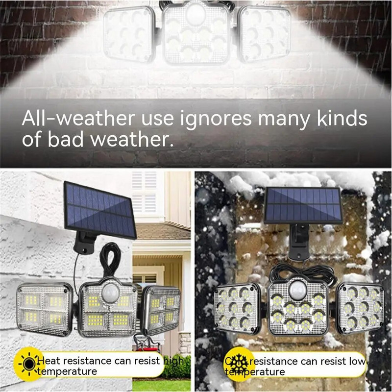 122LED saulės lemputė su nuotolinio valdymo pultu 2400mah ličio baterija lauko vandeniui atspari sodo gatvių lempų prožektorius