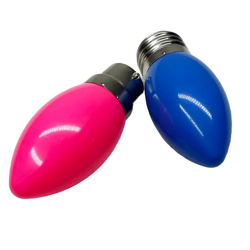 Spalvinga LED lemputė E27 B22 2W RGB Led Bulb C35 Led žvakių šviesa 9 Spalva SMD 2835 AC 110V 220V Globe lemputė šalta / šilta balta