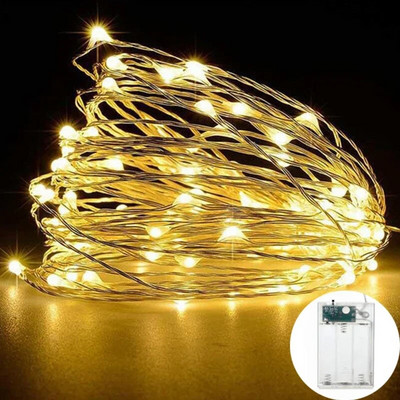 NOVO 5M 10M bakrena žica LED žičana svjetla Blagdanska rasvjeta Vilinski vijenac za božićno drvce Dekoracija svadbi