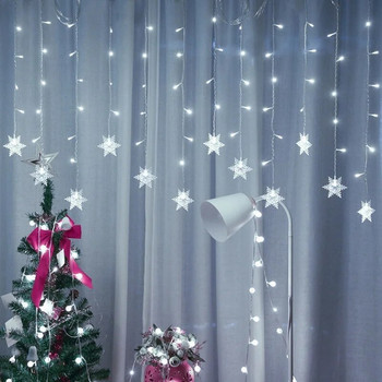 1.5/3/6/10/12M LED звездни струни Светлини Коледен гирлянд Батерия Захранвана от USB Сватбена парти Завеса Завеса Фея Светлина за дома