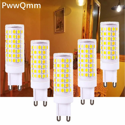 PwwQmm LED G9 kukorica lámpa AC220V 7W 5W 3W kerámia SMD2835 LED izzó meleg/hideg fehér spotlámpa csere halogén lámpa