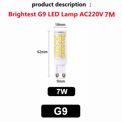 PwwQmm LED G9 kukurūzų lempa AC220V 7W 5W 3W keraminė SMD2835 LED lemputė šiltas/šaltas baltas prožektorius pakeisti halogeninę šviesą