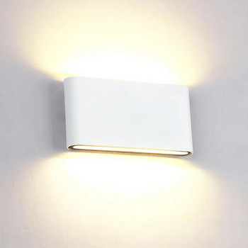 Водоустойчива външна стенна лампа 6W 12W LED източник нагоре и надолу Осветление Модерен минималистичен вътрешен външен инженеринг Веранда Градина