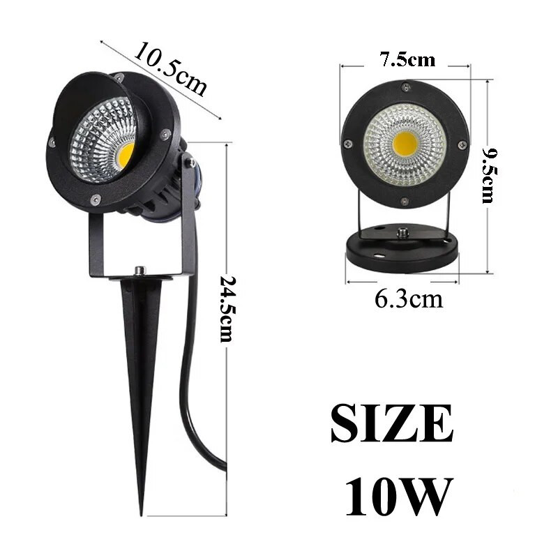 3W 5W 10W Vanjsko vrtno svjetlo za pejzaž AC220V 110V DC12V LED lampa za travnjak COB Vodootporna rasvjeta Led svjetlo Reflektor za vrtnu stazu