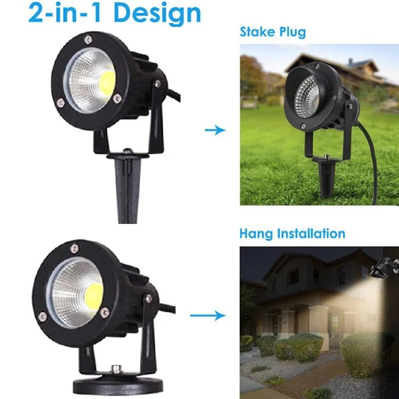 3W 5W 10W Vanjsko vrtno svjetlo za pejzaž AC220V 110V DC12V LED lampa za travnjak COB Vodootporna rasvjeta Led svjetlo Reflektor za vrtnu stazu