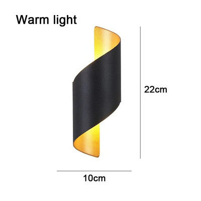 Led zidna svjetiljka Veleprodaja unutarnjih i vanjskih zidnih reflektora za pozadinu dnevne sobe Vanjske zidne spiralne vodootporne zidne svjetiljke