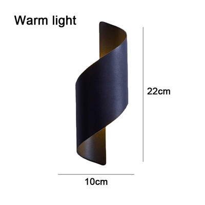 Led zidna svjetiljka Veleprodaja unutarnjih i vanjskih zidnih reflektora za pozadinu dnevne sobe Vanjske zidne spiralne vodootporne zidne svjetiljke