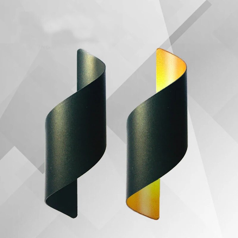 Led zidna svjetiljka Veleprodaja unutarnjih i vanjskih zidnih reflektora za pozadinu dnevne sobe Vanjske zidne spiralne vodootporne zidne svjetiljke