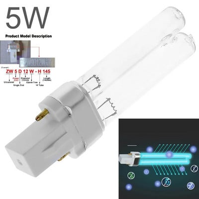 G23 / 2G7 UVC lamp 253,7 nm 254 nm vee õhu desinfitseerimine puhastus sterilisaator 5 W 7 W 9 W UVC H kujuga toru