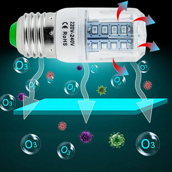 UV бактерицидна лампа B22 E26 E27 E12 E14 Led UVC крушка за царевица Дезинфекция Стерилизатор LED светлини без озон Начало Чист въздух Бактерии
