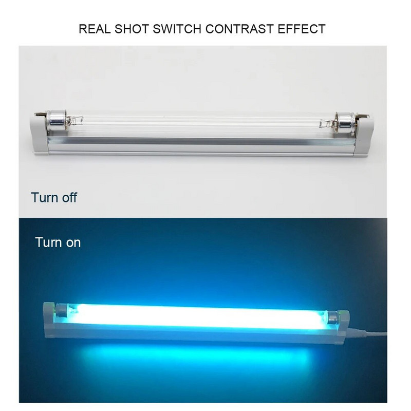 UVC kvarc lámpa ultraibolya germicid fény 6W 8W 220V UV fény sterilizáló T5 izzó ózon baktericid lámpa elpusztítja a poratkát