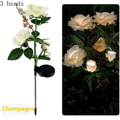 3 glave LED solarni cvijet ljiljana leptir vilin konjic vrtna svjetiljka 7 rasvjeta za promjenu boje ljiljan ruža svjetlo lampa za travnjak krajolik