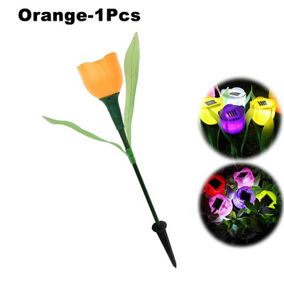 Solarna LED svjetiljka Vanjska svjetiljka za tulipan ruža Lampa za pejzažni vrt Svjetiljka za travnjak Vodootporna vrtna svjetla Vanjska solarna svjetla