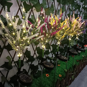 Слънчева лавандула външна градинска светлина за морава IP65 Водоустойчива слънчева светлина за пътека за цветя за вътрешен двор Сватбена празнична декорация