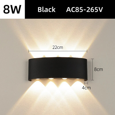 Vanjska solarna zidna svjetla Vanjski zidni svijećnjak Ulična svjetiljka Vodootporna LED rasvjeta na solarni pogon za uređenje kućnog vrta