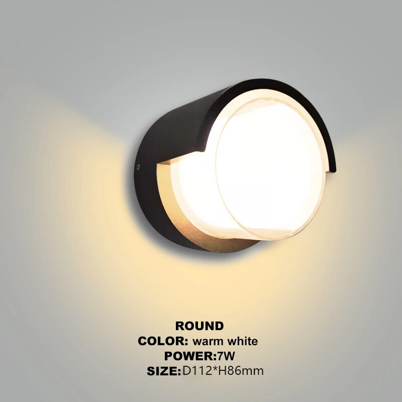 Vanjska LED zidna svjetiljka Vodootporna vrtna veranda Nadgradna svjetiljka za svijećnjak Kupaonica Balkon Vlagootporna stropna svjetiljka