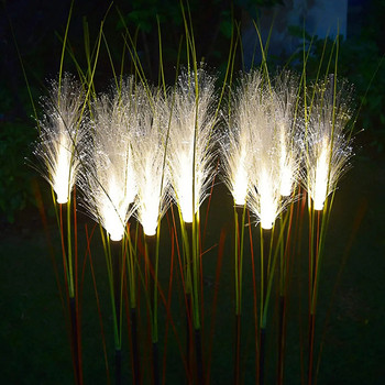 LED слънчеви градински светлини Светещи тръстикови лампи Външни декоративни слънчеви захранвани цветя Светлини Коледни светлини за двор тревна градина
