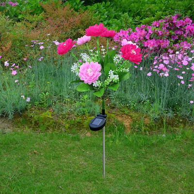 7 glava solarna svjetiljka za orhideje ruže vanjska vodootporna vrtna svjetiljka za krajolik Vanjski travnjak kućna noćna svjetla s ukrasnim cvijećem