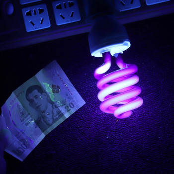 Blacklight UV лампа 20W 30W 40W ултравиолетови лампи Енергоспестяващи UVA крушки черни светлини E27 DC 12V/220V Mosquito Tube Trap Light