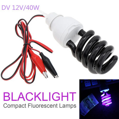 Blacklight UV lampa 20W 30W 40W Ultraljubičaste lampe Štedne UVA žarulje crna svjetla E27 DC 12V/220V Svjetlo za cijev za komarce