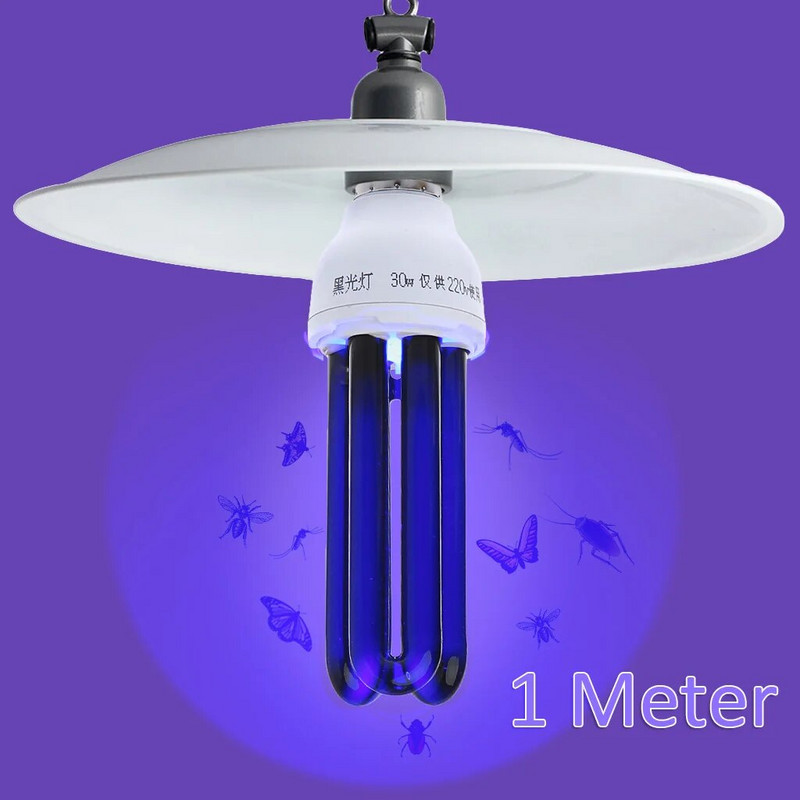 E27 15/20/30/40W UV, ultraviolet, fluorescent, lumină neagră, bec CFL, 220V