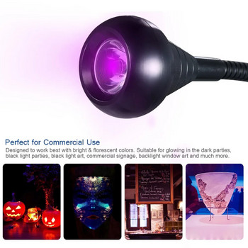 USB ултравиолетова втвърдяваща лампа LED Blacklight Gooseneck Light със скоба UV осветително тяло Черна светлинна лампа за откриване на петна