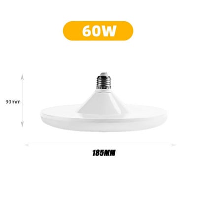 E27 LED lemputė 220V UFO lempa E27 LED lempos šaltai balta 20W 30W 40W 60W 100W Bombillas ampulės LED lemputės namų apšvietimui