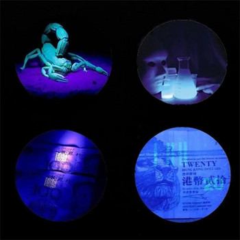 Устройство Урина Виолетова батерия Мигаща светлина 2в1 Ръчна преносима ултравиолетова лампа UV детектор на пари
